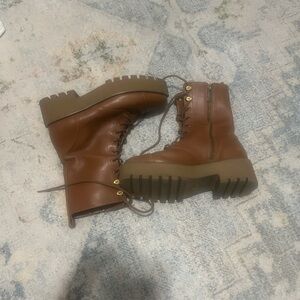 Michael Kors Brown Leather Ankle Boots